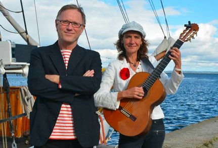 Eric Øtting, Lisa Kock og Evert Taube i den svenske skærgård