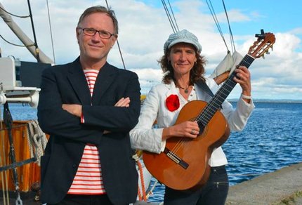 Eric Øtting, Lisa Kock og Evert Taube i den svenske skærgård